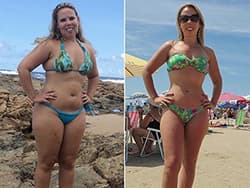 Resultado antes e depois — Guerreira 3