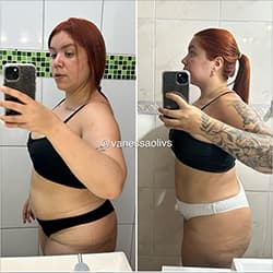 Resultado antes e depois — Guerreira 5